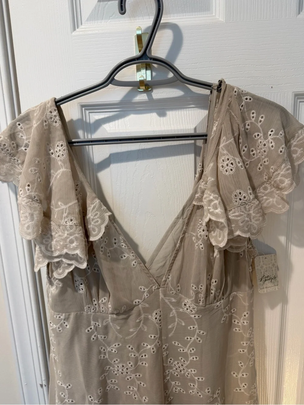 NWT Free People Lovely Lovely Midi Dress - Tofu Ivory MSRP $248 CURRENT